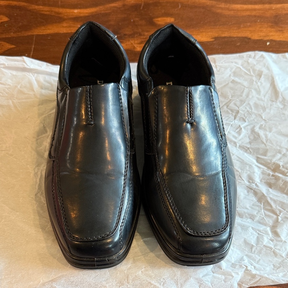 Deer Stags Kids Black Dress Shoes